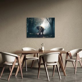 Elefánt a dzsungelben képe (üvegen) (70x50 cm)