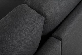 INTARI Kinyitható sarokkanapé Fekete