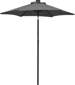 vidaXL antracitszürke alumínium napernyő LED-világítással 200 x 211 cm