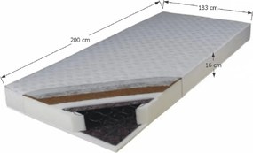 Matrac, rugós , 183x200, KOKOS MEDIUM Atip