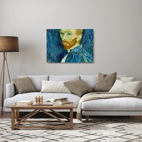 Üveg kép - Vincent van Gogh, Self-Portrait, reprodukciók (70x50 cm)