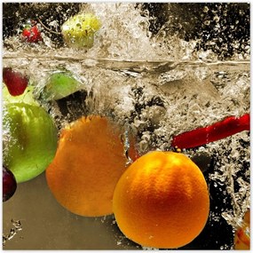 Poszterek 30x30 Gyümölcsök a vízbe esve