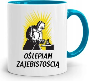 Kék Hegesztő Bögre Vakító Nyomtatott Mintával