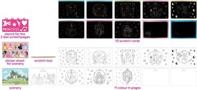 Disney Hercegnők Beauty scratch képkarcoló készlet és activity szett