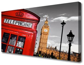 Vászonkép Telefonfülke London 100x50 cm