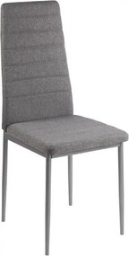 Masiv 4 személyes étkezőszett Coleta székekkel, Beton - Szürke szövet N