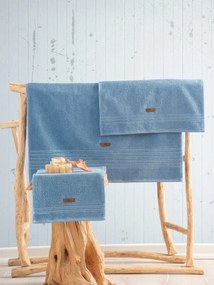 Wellness kék törölköző