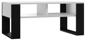 Aldabra MIX 2P dohányzóasztal, 50x90x58 cm, fehér-fekete