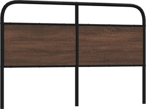 vidaXL barna tölgy színű acél és szerelt fa csere fejtámla 150 cm