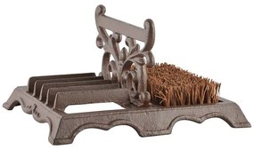 Öntöttvas sárkaparó, cipőtisztító kefével