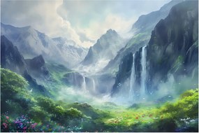 Kép - Vízesések völgye (90x60 cm)
