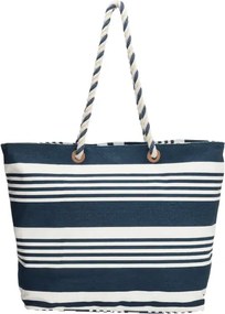 Kék-fehér csíkos strandtáska „Vacation”