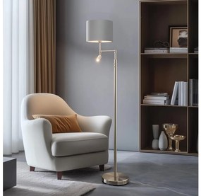 Eglo - LED Állólámpa TUNJA 1xE27/60W/230V + LED/2,1W átm. 30 cm króm/szürke