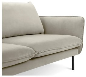 Vienna bézs bársony kanapé, 160 cm - Cosmopolitan Design