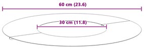 Fém Virágcserép Fekete Fém 60 x 60 x 1.3 cm Dekoratív Betétek