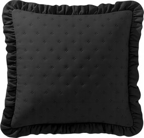 Celia fodros steppelt díszpárnahuzat 45x45 cm fekete