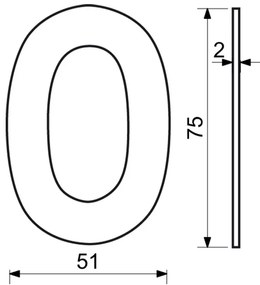 "0" házszámú, RN.75L, fekete