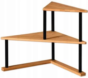 Kesper 58808 Konyhai sarokpolc bambusz/fém, 52 x 39 x 29,5 cm