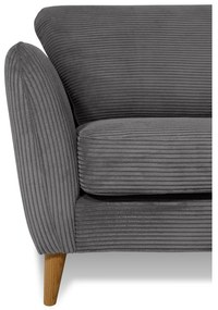 Sötétszürke kordbársony kanapé 206 cm Paris – Scandic