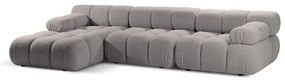 Világosszürke buklé moduláris sarokkanapé (bal oldali) Bellis – Micadoni Home