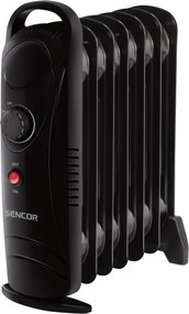 Sencor - fekete, 7 bordás olajradiátor, 700W/230V