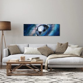 Kép - Futball a térben (órával) (90x30 cm)