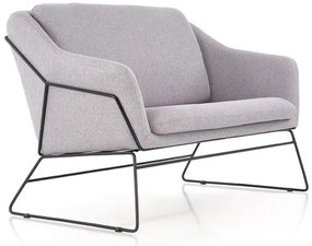 Világosszürke relax kétszemélyes fotel HAMAR 2 XL