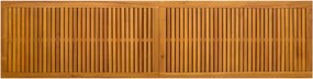 vidaXL Kerti Tároló Doboz 185 L Tömör Akácfa 200 x 50 x 56 cm Bézs