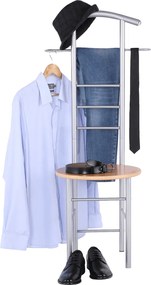 Szobainas, ezüst fém + bükkfa, FRANK