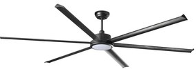 FARO Barcelona FARO 34207-130-LED DimmelhetĆ mennyezeti ventilĂĄtor ROTTERDAM XXL LED/32W/230V fekete ĂĄ.250 cm+RC FA34207-130