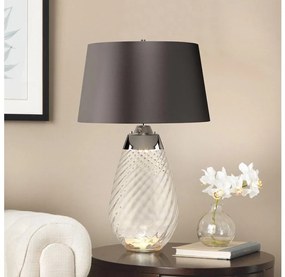 Elstead LENA-TL-L-SMOKE - LED Asztali lámpa LENA 1xE27/40W/230V 74 cm szürke