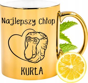 Arany Csillogó Bögre Legjobb Ajándék Nyomtatott Fotóval