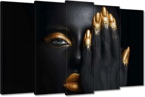 Vászonkép 150x95 Arc az arany tenyér alatt
