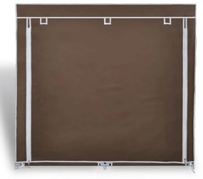 Barna szövet cipőszekrény borítóval 115 x 28 x 110 cm