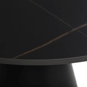 Dohányzóasztal 70×70×40,5 cm, Kerámia Márvány. CT-F4118 BK