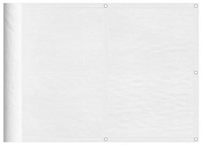 fehér 100% oxford poliészter erkélyparaván 75 x 800 cm