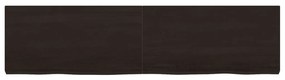 sötétbarna kezelt tömör tölgyfa fali polc 160 x 40 x (2-6) cm