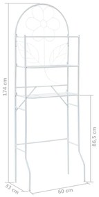 fehér WC feletti tárolóállvány 60 x 33 x 174 cm