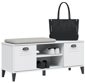 VIKEN fehér tömör fenyőfa cipőtároló pad 106 x 35 x 45 cm