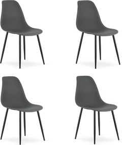 OSAKA sötétszürke szék fekete lábakkal