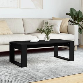 Fekete szerelt fa dohányzóasztal 102 x 50 x 35 cm
