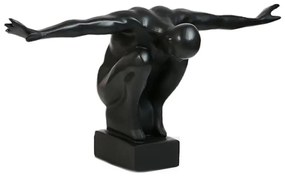 Asztali dekoráció 25x41x20 cm gyanta/fekete