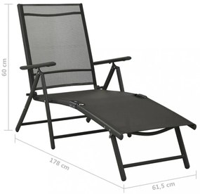 9 részes fekete-antracitszürke kerti ülőgarnitúra