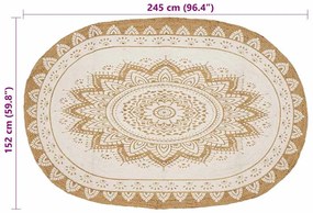 Szőnyeg Barna 152 x 245 cm Juta