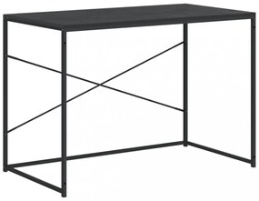 fekete szerelt fa számítógépasztal 110 x 60 x 70 cm