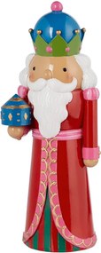 X-MAS dekor figura király piros 20 cm