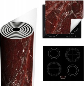 Tűzhelyvédő Szőnyeg Több Hely 60x52 bordó márvány