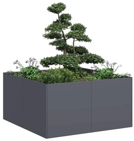vidaXL növénytartó antracitszürke 80x80x40 cm hidegen hengerelt acél