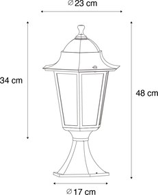 Klasszikus kültéri lámpás talp sötétzöld IP44 - New Orleans