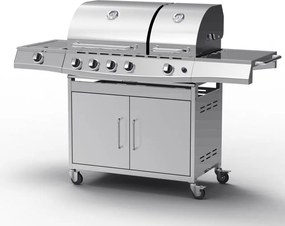 Avenberg LINCOLN Gázgrill rozsdamentes acélból és oldalsó + INFRA égővel